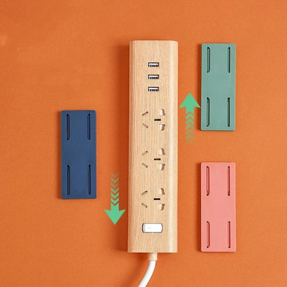 Adhesive Power Strip Holder Wall Mount Organizer Cable Management System for Router Modem Home Office 10-Pack