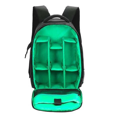 Camera Backpack Compact Adjustable Padded Dividers & Double Zippers