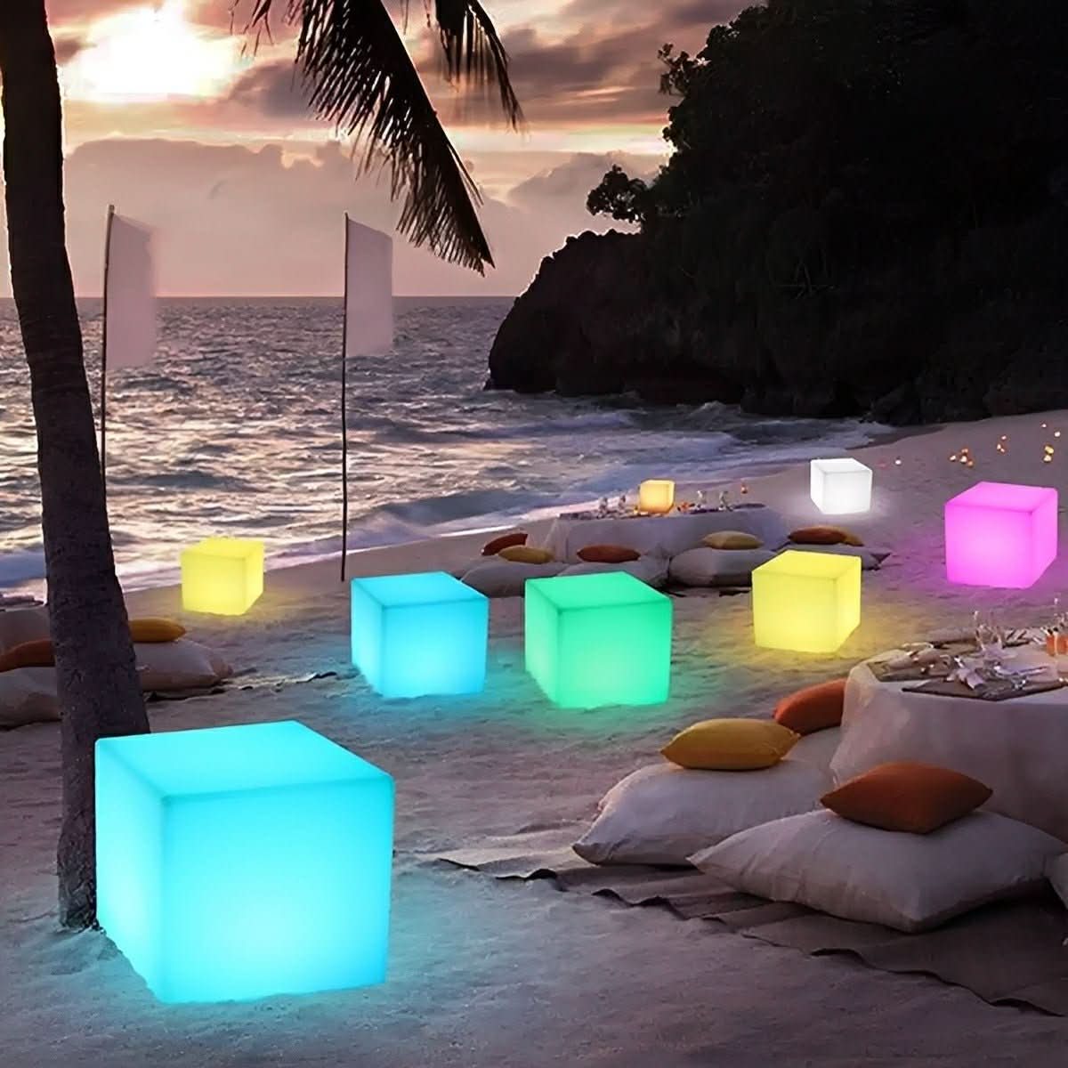 CUBECREST – Outdoor Floor Lamp for Refined Nighttime Glow