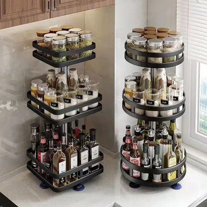 Multifunctional Storage Rack | 360° Rotatable Design for Easy Access | Compact Organizer for Home and Office