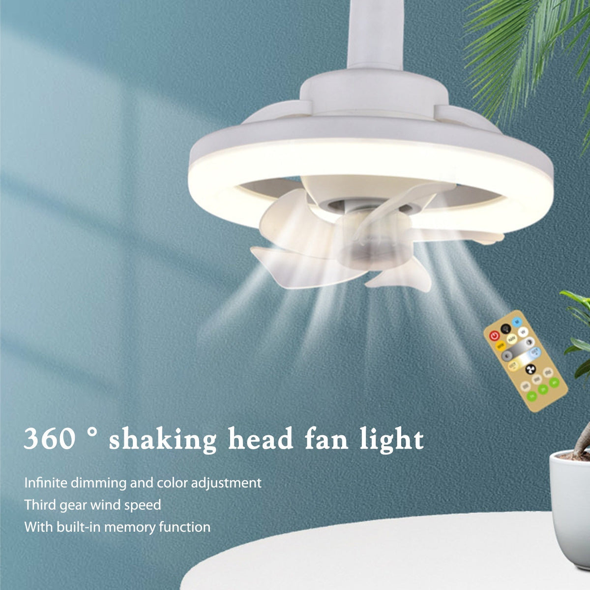 360° Modern Ceiling Fan with Lights & Remote Control | Stylish Design for Comfortable Atmosphere