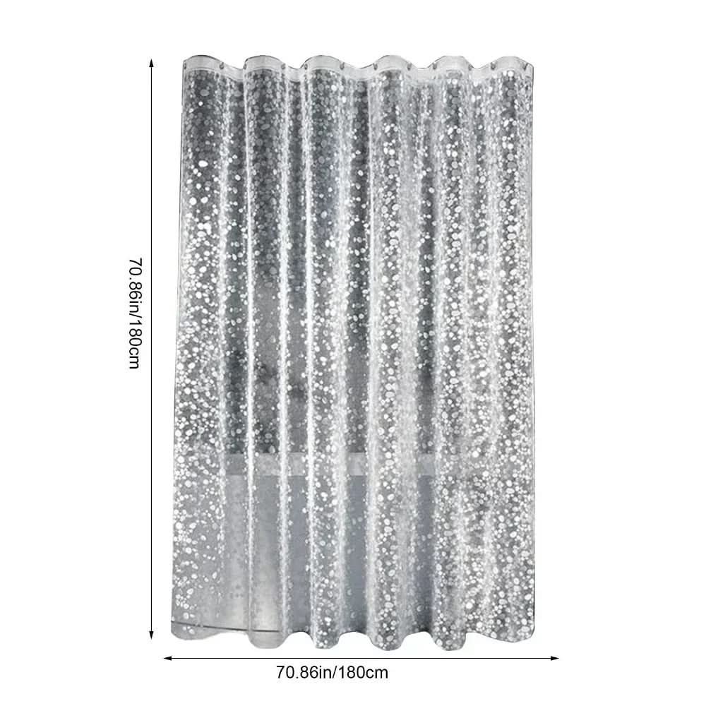CLEARFLOW – Transparent Waterproof Shower Curtain Pebble Design