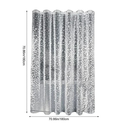 CLEARFLOW – Transparent Waterproof Shower Curtain Pebble Design