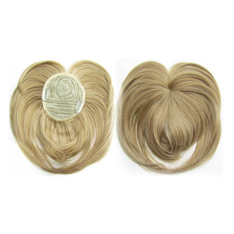 Human Hair Crown Topper Clip-In Hairpiece for Thinning Hair and Hair Loss Coverage Women's