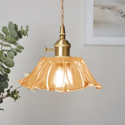 Fluted Glass Hanging Light 11-Inch Shade Burgundy Adjustable Drop Cord E27 Socket for Kitchen Island Dining Area Hallway Above Table Counter
