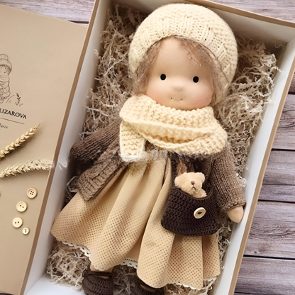 Waldorf Collection | Handmade Cuddly Doll for Kids with Soft Textures | Ideal Companion for Imaginative Play
