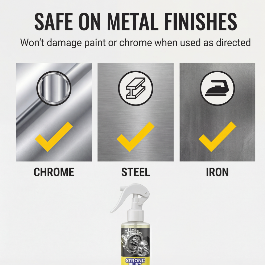 Corrosion Dissolver Spray for Metal Tools and Equipment – Iron Steel Chrome Oxidation Treatment – Works in Minutes for Workshop Garage Garde