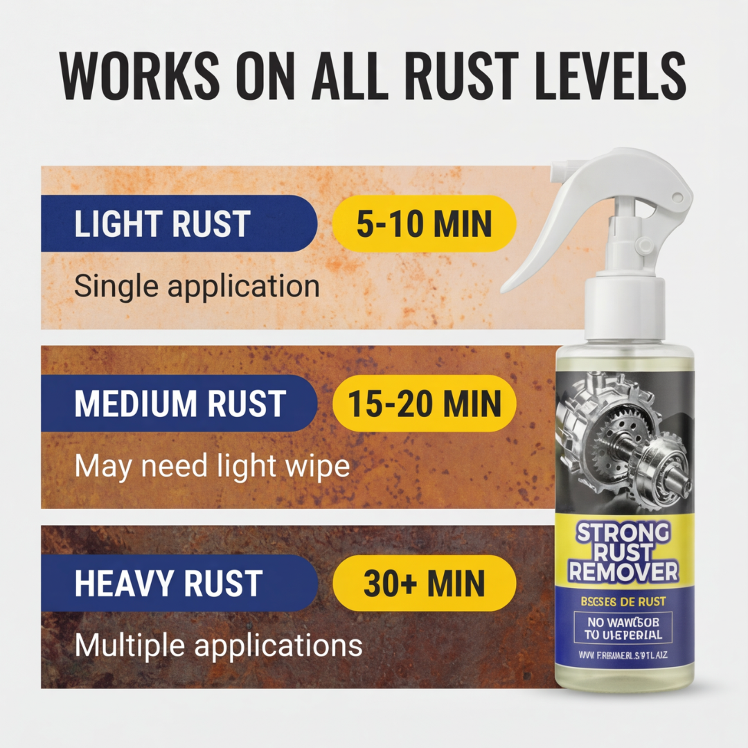 Corrosion Dissolver Spray for Metal Tools and Equipment – Iron Steel Chrome Oxidation Treatment – Works in Minutes for Workshop Garage Garde