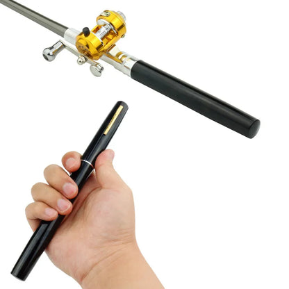 Collapsible Fishing Rod with Aluminum Reel for Travel and Hiking Adventures