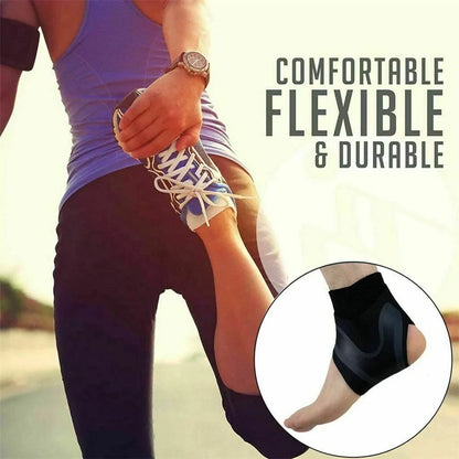 Adjustable Compression Ankle Brace with Wrap-Around Support for Plantar Fasciitis, Sprains & Tendonitis