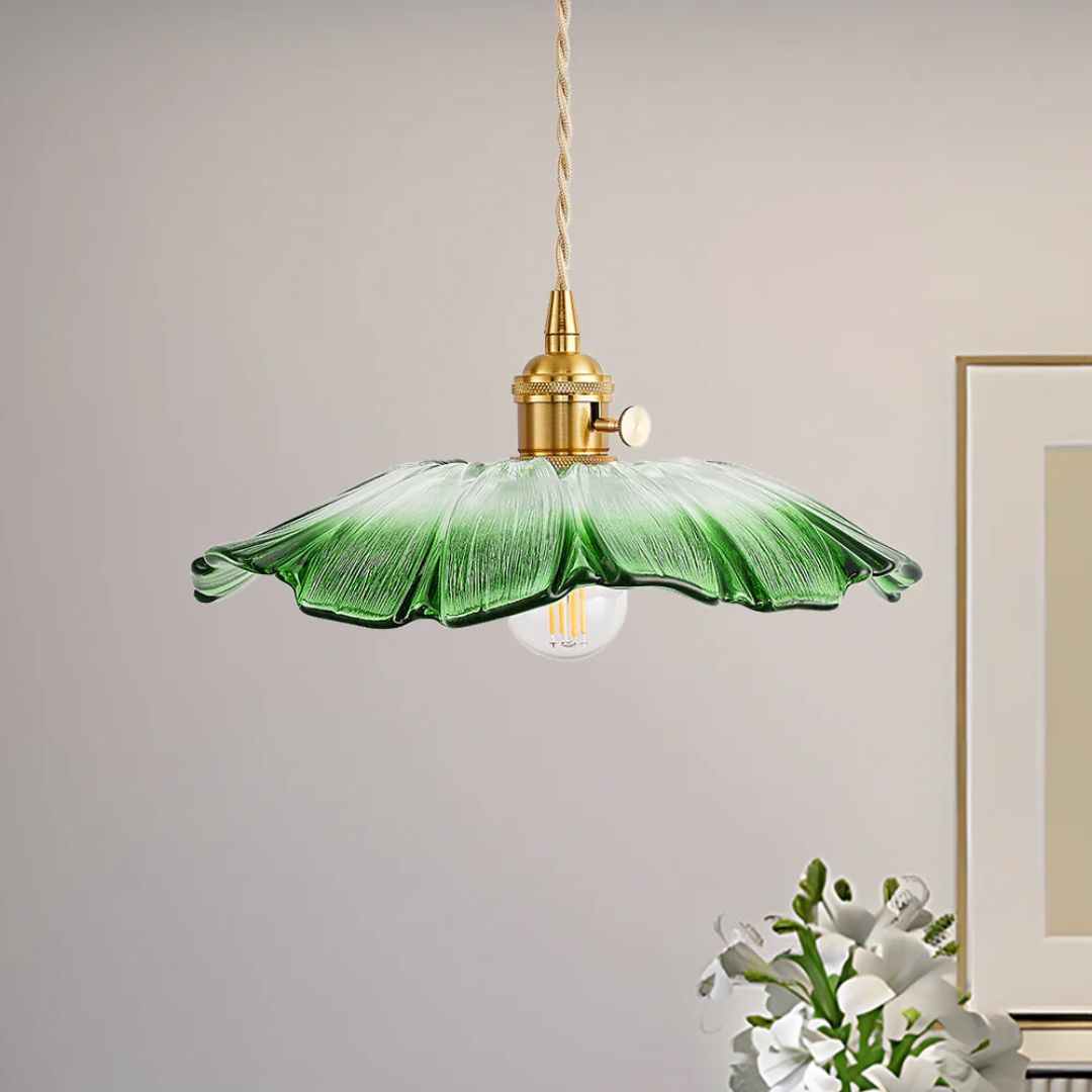 Fluted Glass Drop Ceiling Fixture 11 in Burgundy Shade Gold Hardware E27 Socket for Kitchen Island Entryway Ambient Overhead Illumination