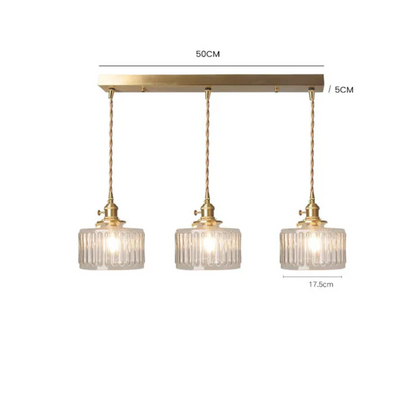 Adjustable Drop Ceiling Light with Textured Glass Shade E27 Socket for Kitchen Island Dining Room Counter Breakfast Bar Scandinavian Modern