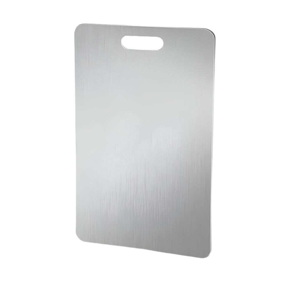 Steel Kitchen Prep Board 13.8×9.8 in Non-Porous Surface Bacteria-Resistant Rolling Cutting Serving Tray for Vegetables Meat Dough Cheese Mul