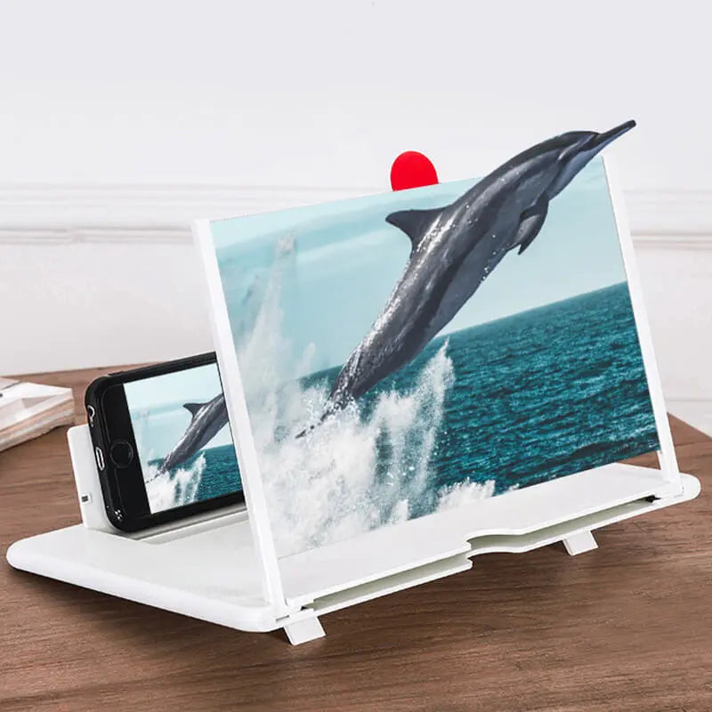 Phone Screen Magnifier Stand with Adjustable Viewing Angle for Video Streaming and Hands-Free Use
