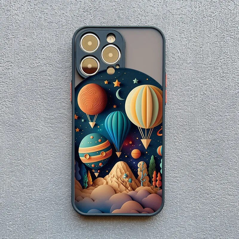 Protective Silicone iPhone Case with Scenic 3D Graphics & Camera Protection for iPhone 14-17 Series