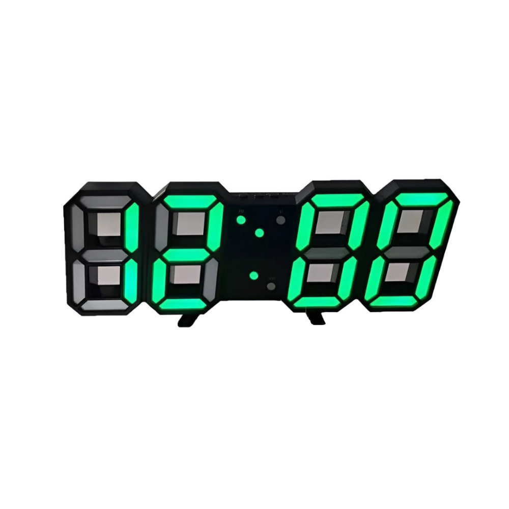 LED Alarm Clock with 3D Display and Auto Dimming for Bedroom Desk or Wall Mount | USB Powered Timer & Night Mode for Office Living Room Nigh