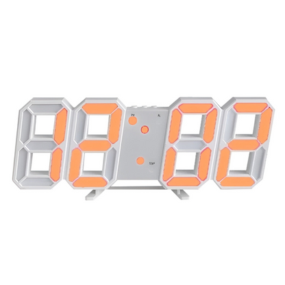 LED Alarm Clock with 3D Display and Auto Dimming for Bedroom Desk or Wall Mount | USB Powered Timer & Night Mode for Office Living Room Nigh
