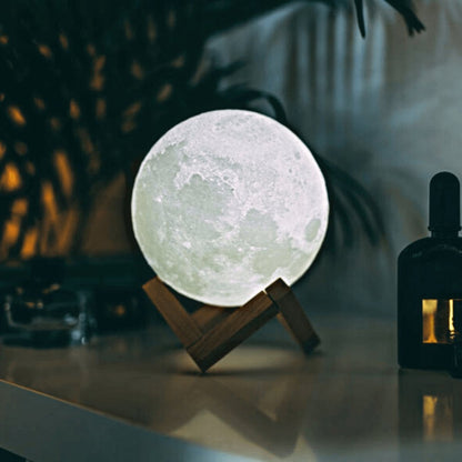 Moon Lamp with Touch Control – Portable Night Light, Warm White & Cold White Options
