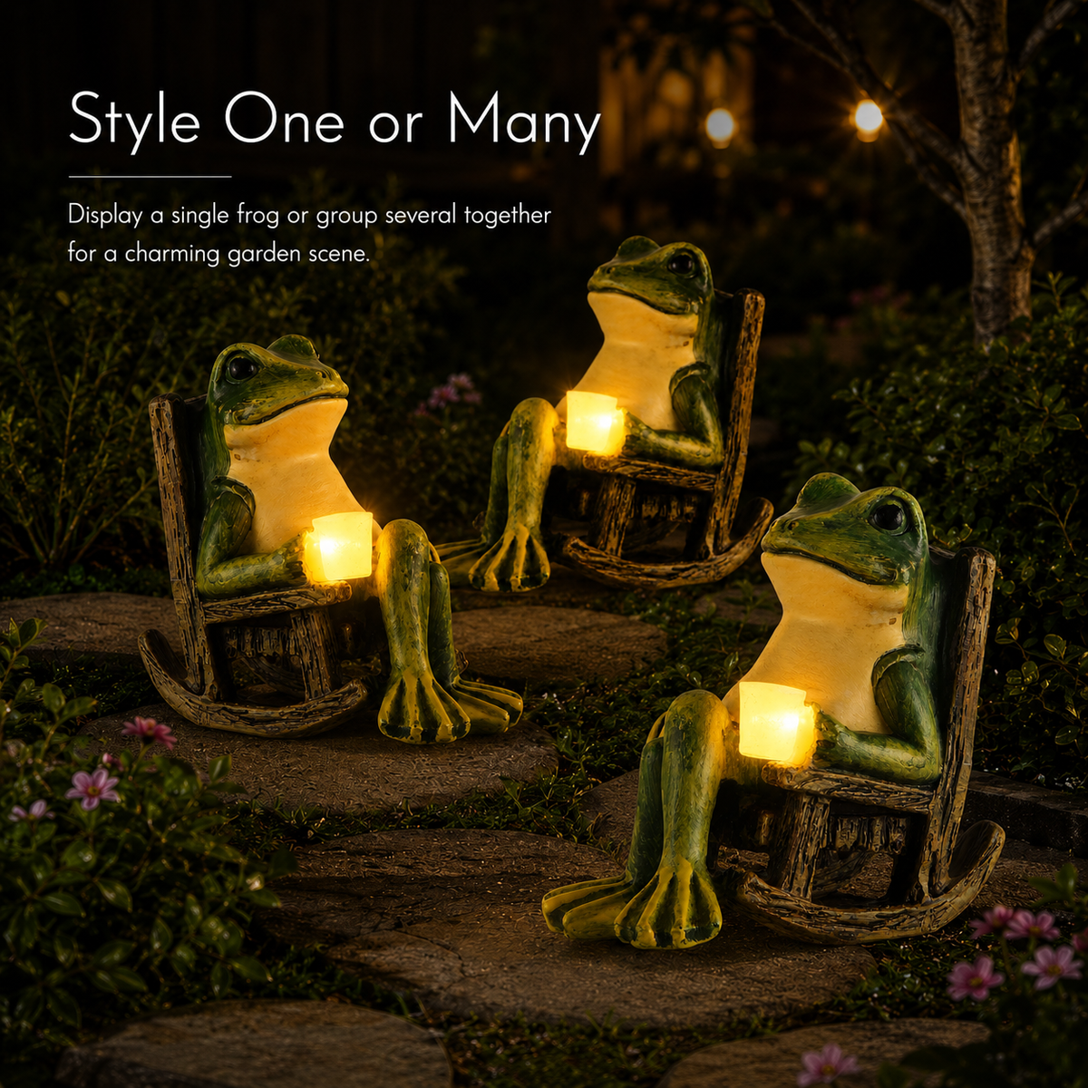 RibbitGlow™ – Solar Frog Garden Light