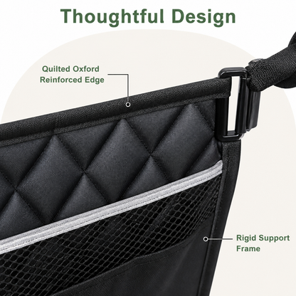 Ortekor Oxford Fabric & Machine-Washable Car Seat Extender (Storage Pocket)