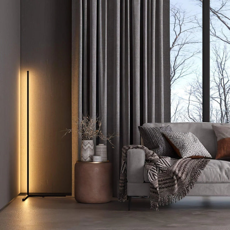 Modern RGB LED Floor Lamp with Remote | Adjustable Warm White & Color Changing Standing Light for Living Room Corner & Home Ambiance | 24W