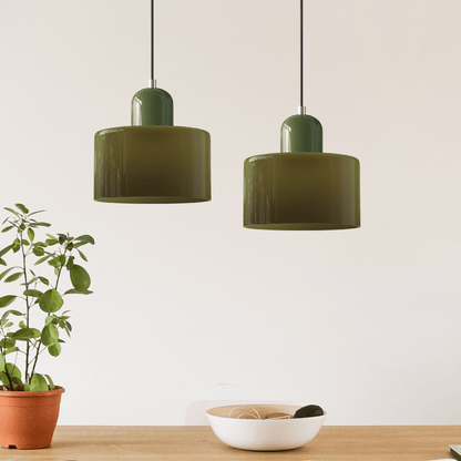 Handwoven Glass Pendant Light Bauhaus Style Indoor Hanging Lamp Adjustable Cable for Dining Room Kitchen Home Office