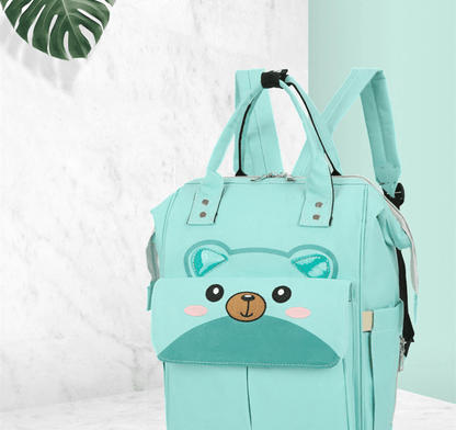 Multi-Pocket Baby Backpack with Insulated Bottle Holders & Stroller Straps for Travel