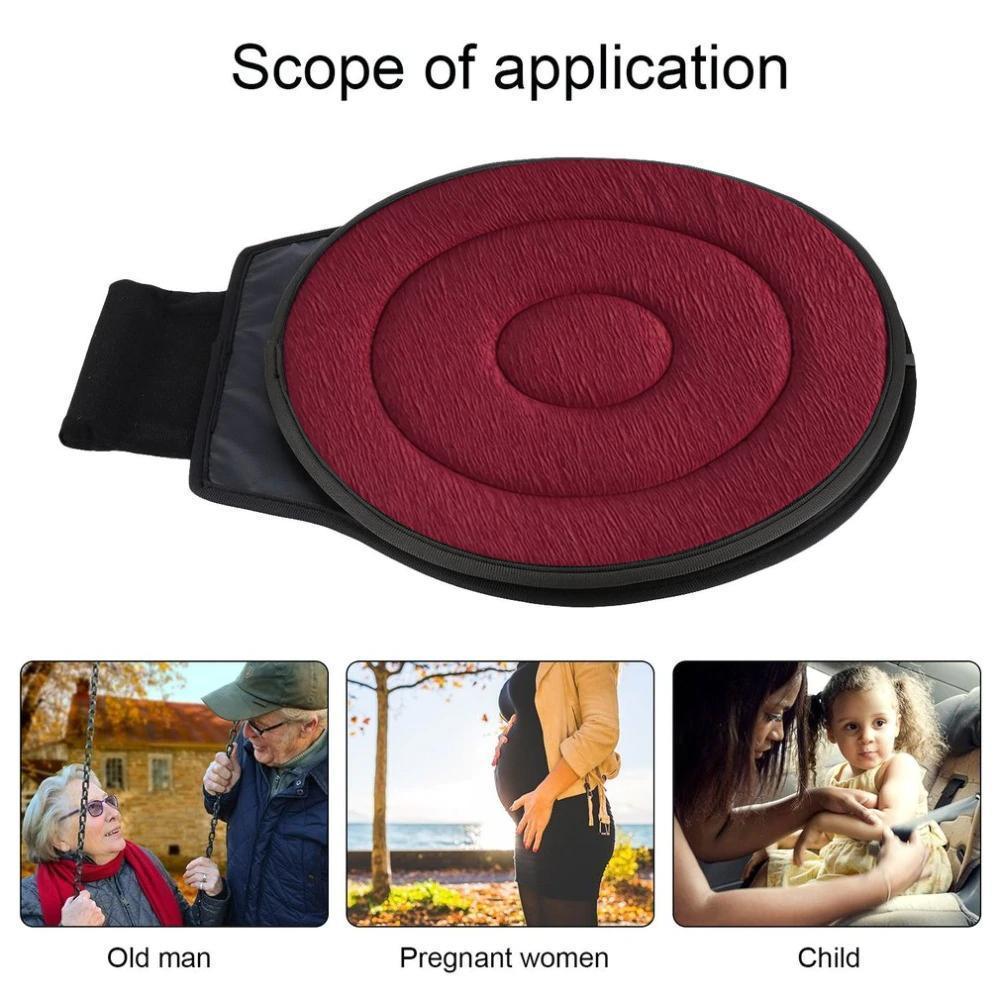 Swivel Seat Cushion with 360° Rotation for Easy Mobility and Back Support