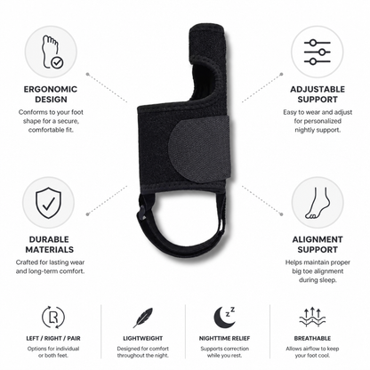Ergonomic Adjustable Hallux Valgus Night Splint (Left/Right/Pair)
