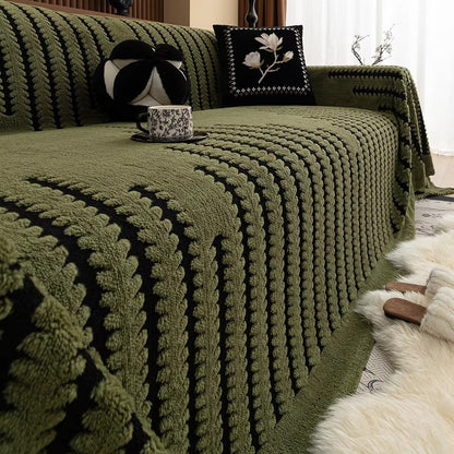 Quilted Microfiber Sofa Slipcover with Non-Slip Backing – Thick Tufted Furniture Protector for Couch & Loveseat, Machine Washable