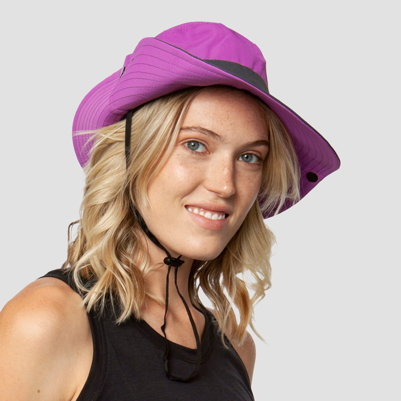 Foldable Wide Brim Sun Hat with UPF 50+ Protection & Ponytail Opening for Women