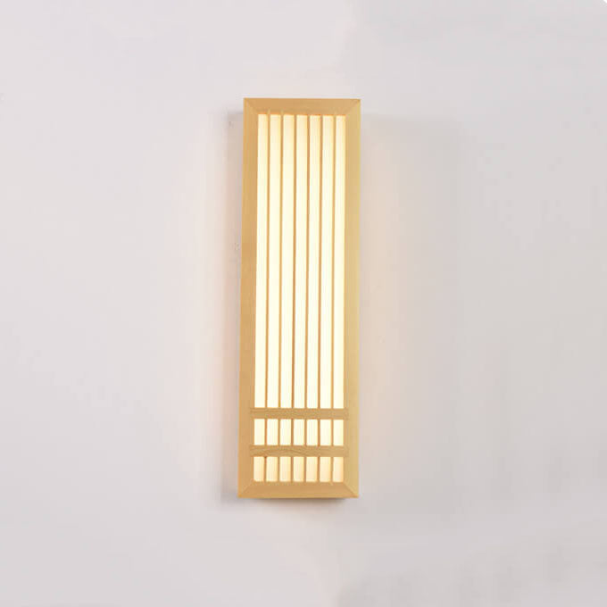 Wood Sconce Light 12 in Neutral Finish for Hallway Bedroom Entryway Ambient Low-Profile Fixture Energy-Saving Indoor Decor