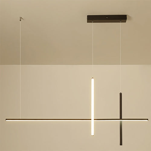 Modern LED Pendant Light with Adjustable Height for Dining Room, Restaurant & Bar | Acrylic Aluminum Fixture with Warm White Illumination