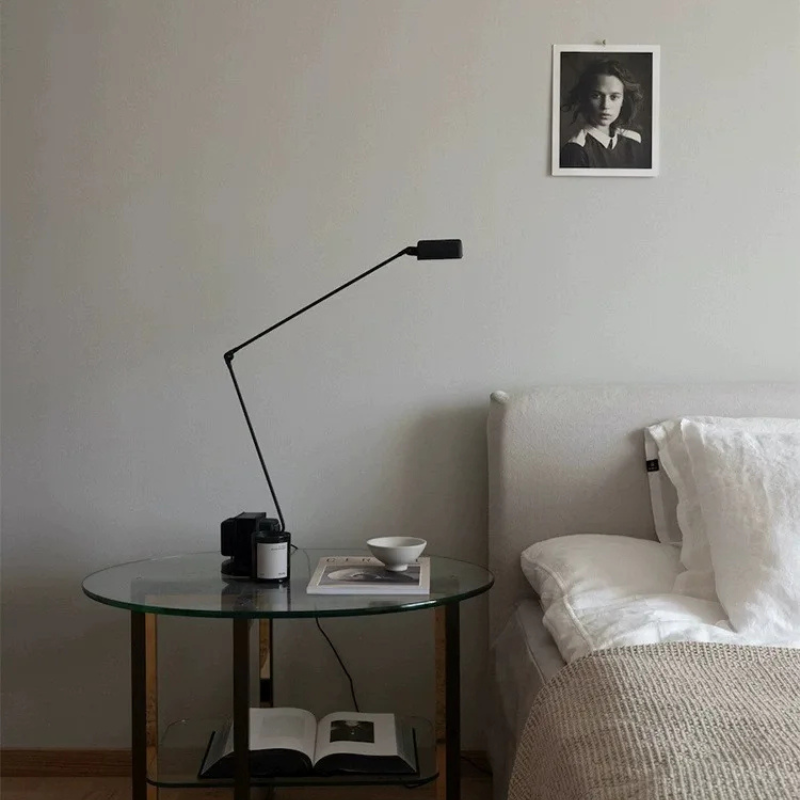 Modern LED Desk Lamp with Adjustable Arm & Dimming Control | Minimalist Design for Focused Illumination