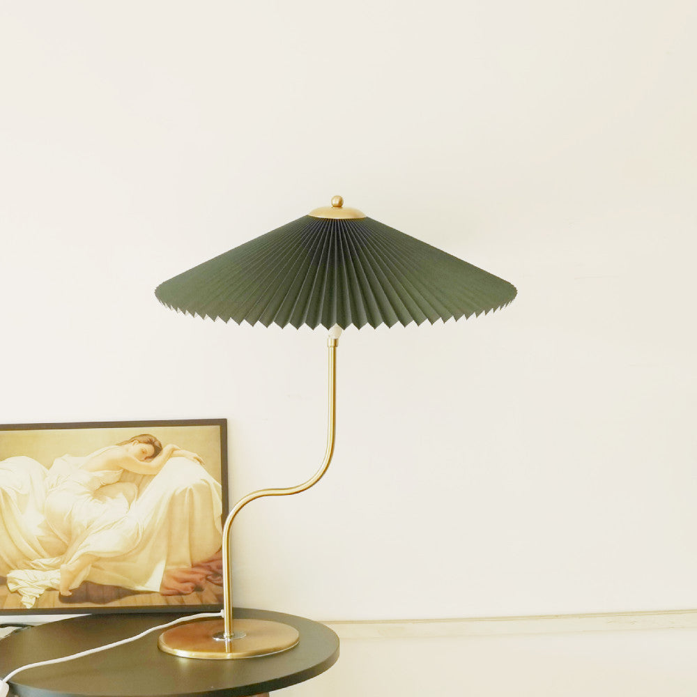 Contemporary Metal Desk Light with Fabric Shade 25 Inches Tall for Bedroom Office Nightstand Reading Task Illumination E12 E14 Socket Home A