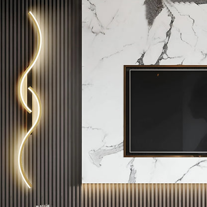Sleek Arc LED Wall Sconce | Indoor Accent Lighting for Bedroom, Hallway, Living Room & Stairway | Contemporary Linear Design | 24 to 47 Inch