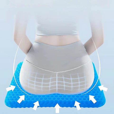 Seat Cushion for Office Chair, Cooling Gel Seat Cushion for Tailbone Pain Relief, Car Seat Cushion for Long Drives
