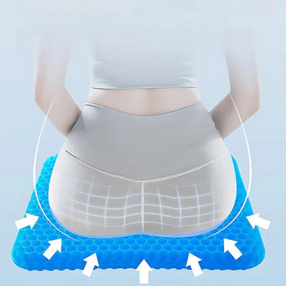 Seat Cushion for Office Chair, Cooling Gel Seat Cushion for Tailbone Pain Relief, Car Seat Cushion for Long Drives