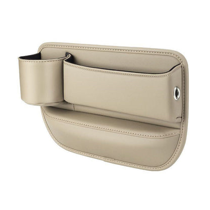 Car Seat Gap Organizer Faux Leather Storage Caddy with Charging Port for Center Console Driver Passenger Side Vehicle Accessories