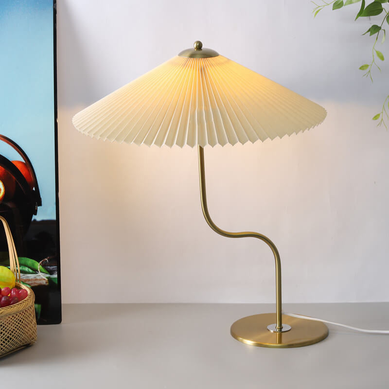 Contemporary Metal Desk Light with Fabric Shade 25 Inches Tall for Bedroom Office Nightstand Reading Task Illumination E12 E14 Socket Home A