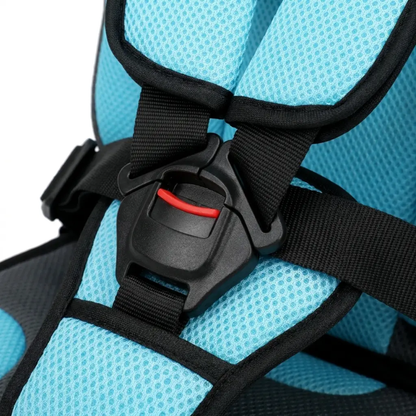 Collapsible Travel Booster Seat with 5-Point Harness for Kids 1-14 Years – Lightweight Car Safety Seat for Rideshares, Rentals & Family Trip