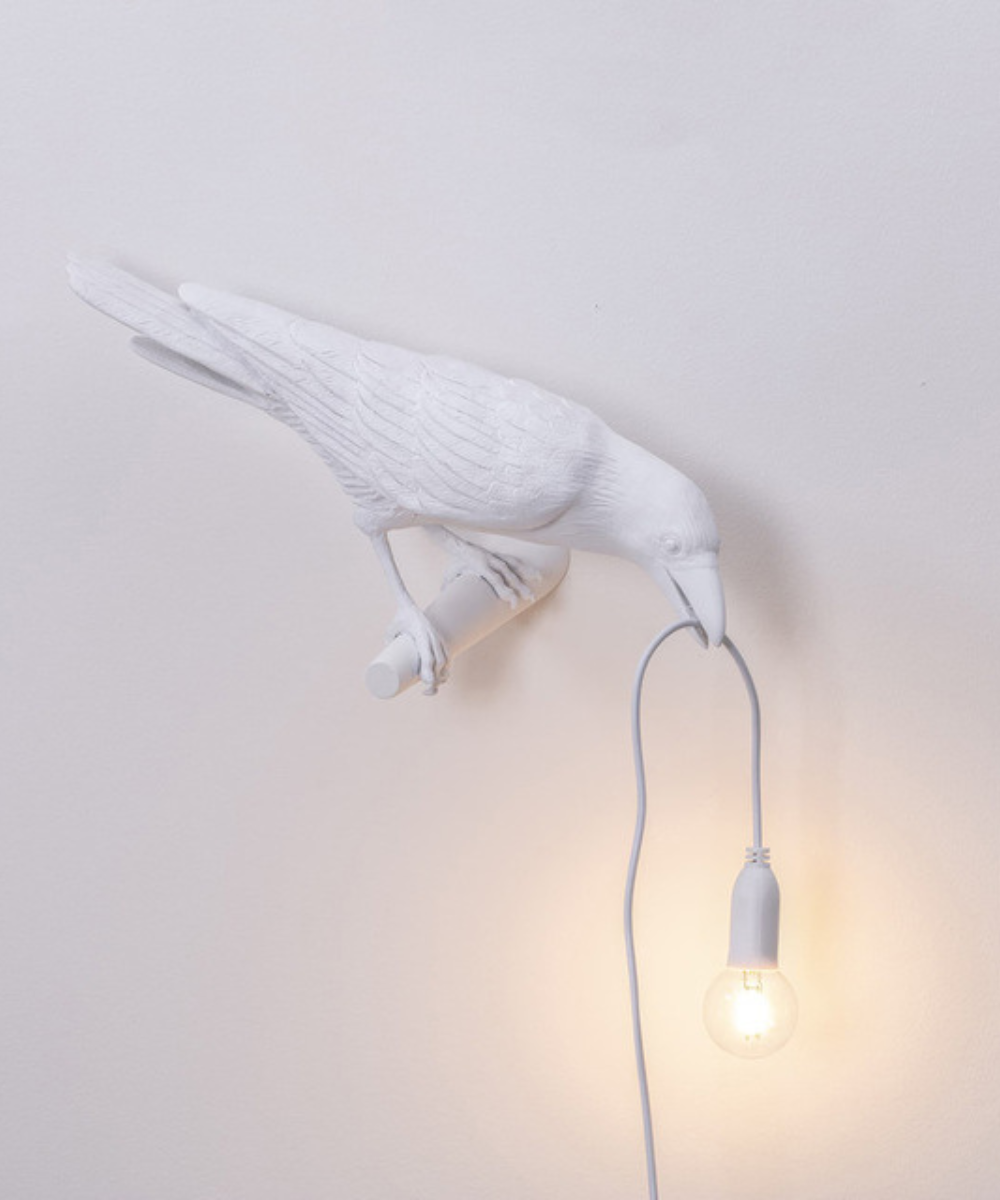 Raven Sculpture Table Lamp with Bulb Holder – Decorative Bird Accent Light for Living Room, Bedroom & Office Spaces