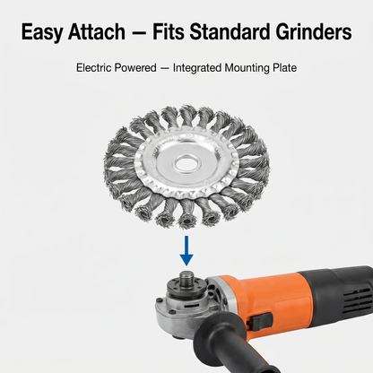 Heavy-Duty Steel Wire Trimmer Head Attachment for Electric String Trimmers – Cuts Dense Weeds, Overgrowth & Tough Vegetation