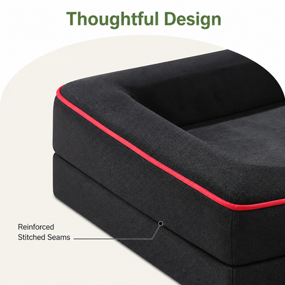 Ortekor Orthopedic Egg-Crate Foam & Non-Slip Dog Bed (Removable Washable Cover)