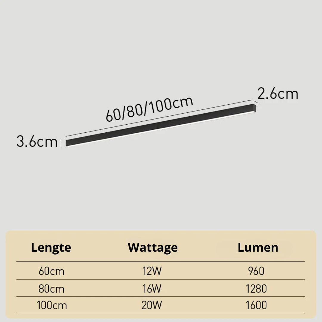 Linear LED Flush Mount Ceiling Light 47-inch Black Fixture for Bedroom Living Room Hallway Contemporary Minimalist Home Lighting