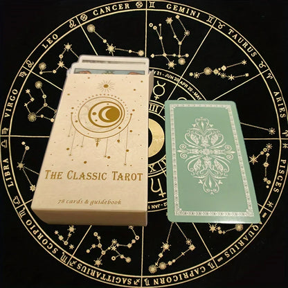 Classic Tarot Card Deck 78-Card Set for Divination and Spiritual Guidance | Complete Reading Kit with Instruction Booklet