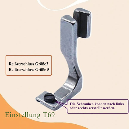 Adjustable Zipper Foot for Sewing Machines – Invisible Zip Presser Foot Attachment for Size 3 & 5 Zippers | Compatible with Most Home Models