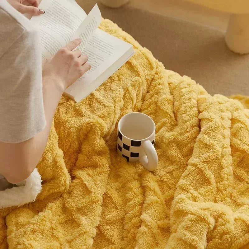 Reversible Sherpa Fleece Blanket Plush Microfiber Winter Throw for Bed Couch Queen King Twin Soft Warm Double-Sided Lightweight Machine