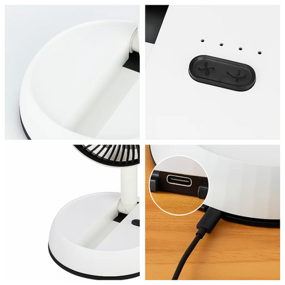 BreezeFold | Oscillating Fan with Remote Control & Adjustable Speed | Lightweight Design for Home & Outdoor Use