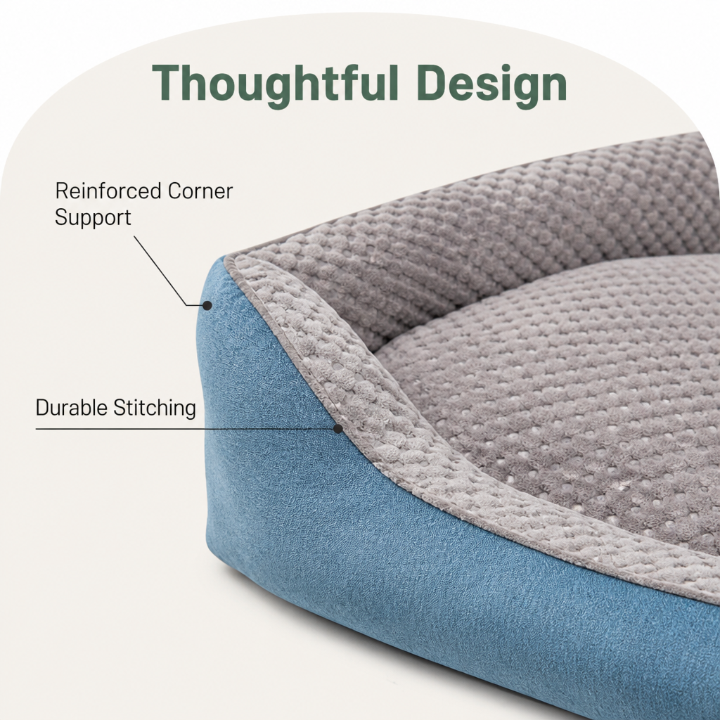Ortekor Plush High-Back & Thick Padding Pet Sofa Bed